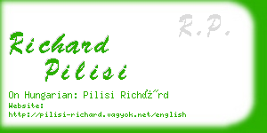richard pilisi business card